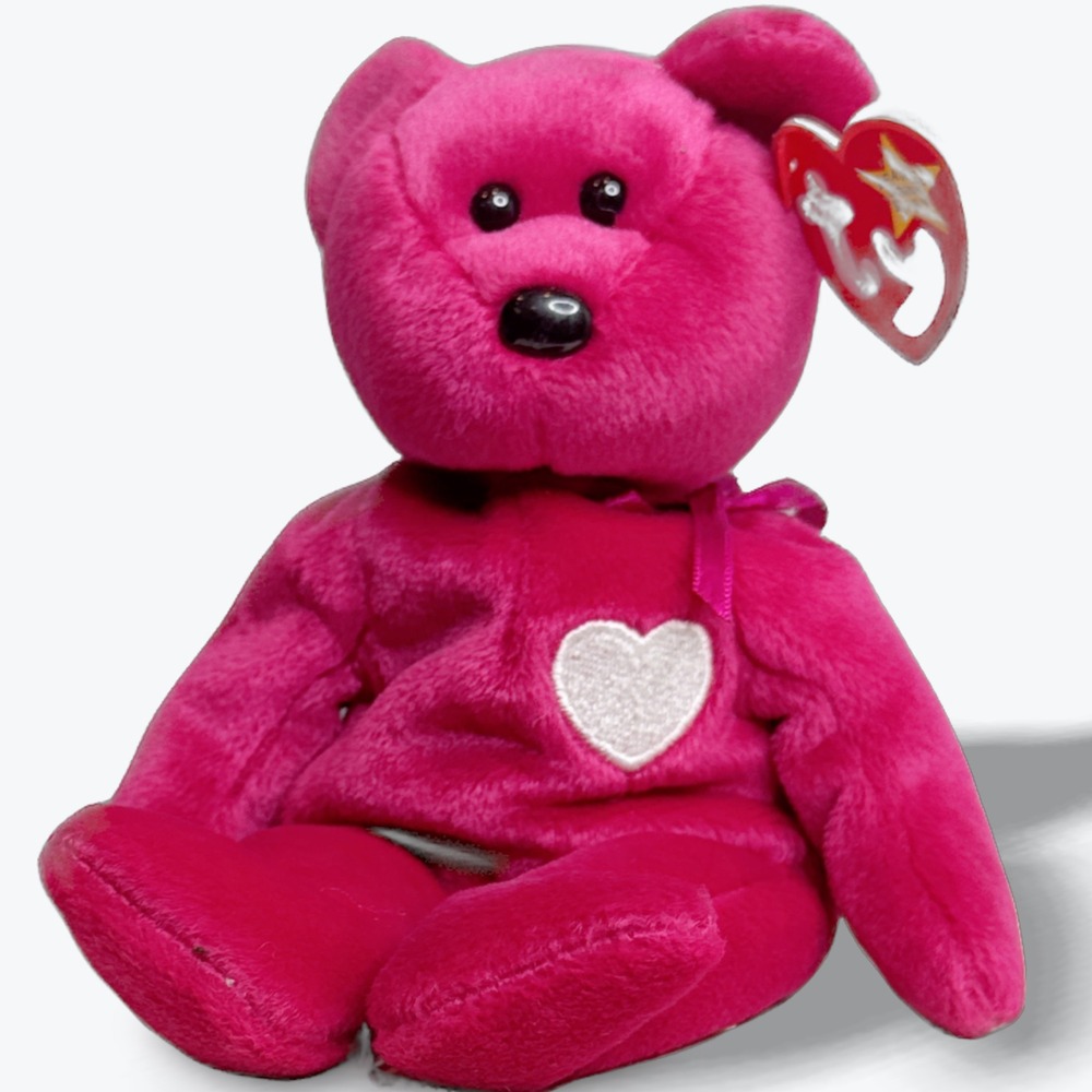 Vintage Valentina Beanie Baby Pink‎ Bear 1998 Ty Limited Collectible Retired